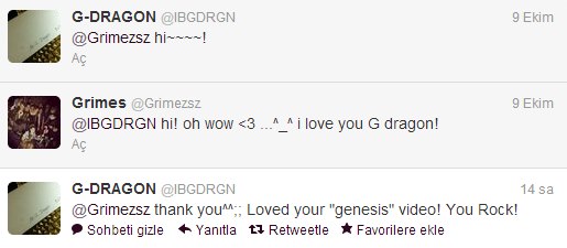 G-Dragon and Grimes Talk On Twitter
