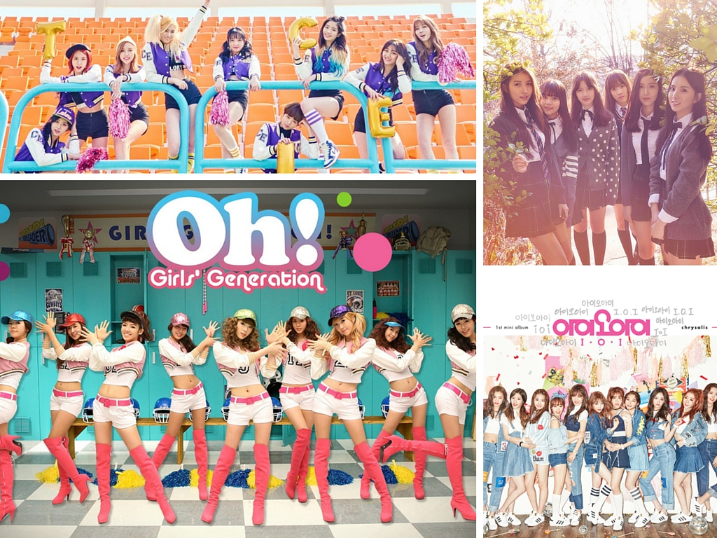 Girls' Generation, GFRIEND, Twice, IOI